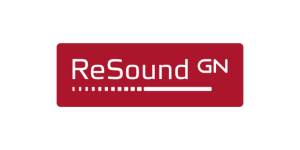 House of Hearing Mt Pleasant Utah - Resound gn logo on a white background.